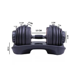 2 Mancuernas Ajustables Power 2,5-24 Kg (Par) Con Base De Almacenamiento -Equipo De Fitness 2 mancuernas ajustables power 25 24 kg par con base de almacenamiento 4