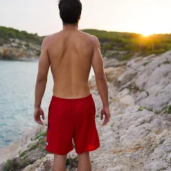 Bañador Corto Sostenible Hombre Poliamida Fitplanet Seal Rojo -Equipo De Fitness baador corto sostenible hombre poliamida fitplanet seal rojo 3
