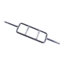 Barra Romana Cromada 85 Cm BN085 Fuerza Adulto Negro 28 Mm