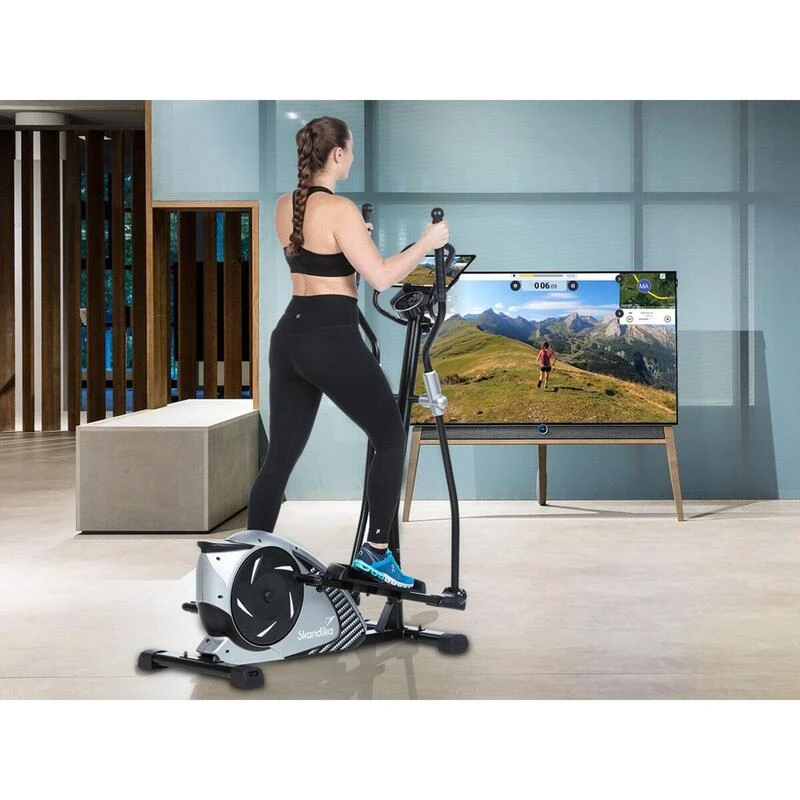 Bicicleta Elíptica - Eleganse - Fitness - Bluetooth - Pulsómetro - Gris 3 Bicicleta Elíptica - Eleganse - Fitness - Bluetooth - Pulsómetro - Gris - Imagen 3