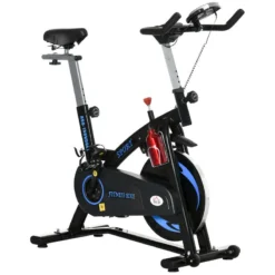 Bicicleta Estática Con Volante Inercia 10 Kg HOMCOM 47x120x117 Cm Azul