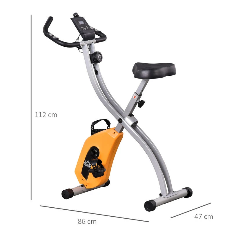 Bicicleta Estática Plegable Y Ajustable HOMCOM 86x47x112 Cm Naranja 3 Bicicleta Estática Plegable Y Ajustable HOMCOM 86x47x112 Cm Naranja - Imagen 3