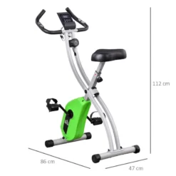 Bicicleta Estática Plegable Y Ajustable HOMCOM 86x47x112 Cm Verde 5 Bicicleta Estática Plegable Y Ajustable HOMCOM 86x47x112 Cm Verde -Equipo De Fitness bicicleta estatica plegable y ajustable homcom 86x47x112 cm verde 2