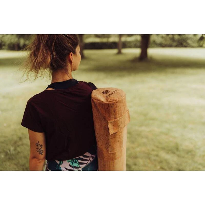 BOLSA DE YOGA EN CUERO DE CORCHO NATURAL 2 BOLSA DE YOGA EN CUERO DE CORCHO NATURAL - Imagen 2