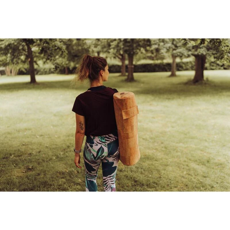 BOLSA DE YOGA EN CUERO DE CORCHO NATURAL 3 BOLSA DE YOGA EN CUERO DE CORCHO NATURAL - Imagen 3