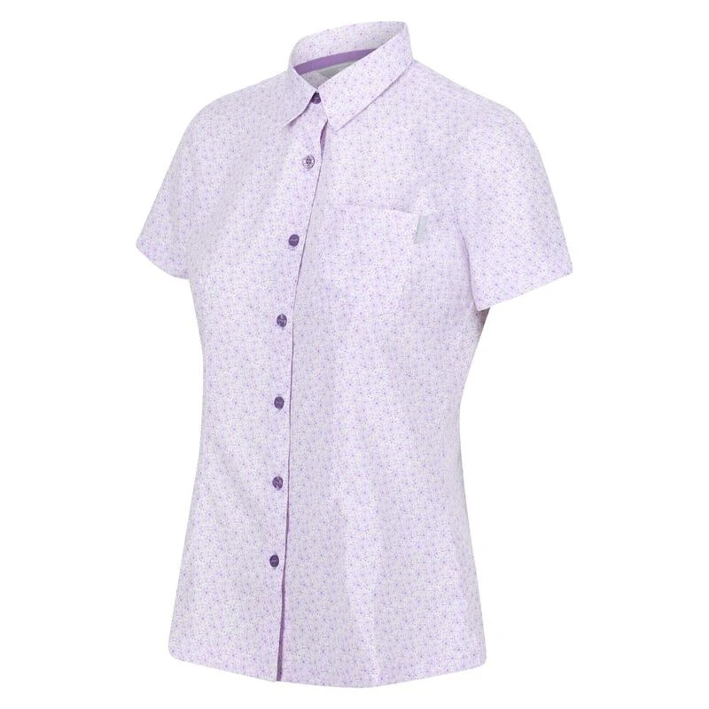 Regatta Camisa Mindano VI Margarita De Manga Corta Para Mujer Lila Pastel 3 Regatta Camisa Mindano VI Margarita De Manga Corta Para Mujer Lila Pastel - Imagen 3