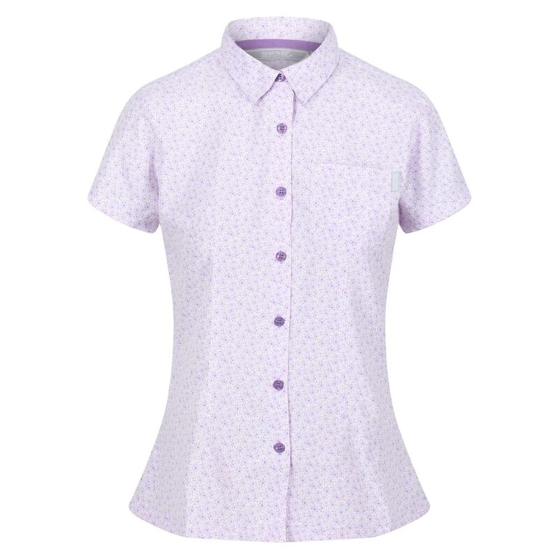 Regatta Camisa Mindano VI Margarita De Manga Corta Para Mujer Lila Pastel 1 Regatta Camisa Mindano VI Margarita De Manga Corta Para Mujer Lila Pastel