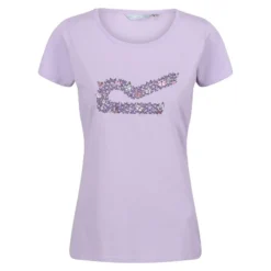 Regatta Camiseta Breezed II Mariposas Para Mujer Lila Pastel