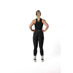 Camiseta Canalada V2 Con Cuello Alto Fitness Negra -Equipo De Fitness camiseta canalada v2 con cuello alto fitness negra 4