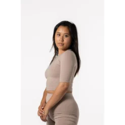 Camiseta Ceñida 'Body' - Fitness - Mujer - Negro -Equipo De Fitness camiseta ceida body fitness mujer chai beis