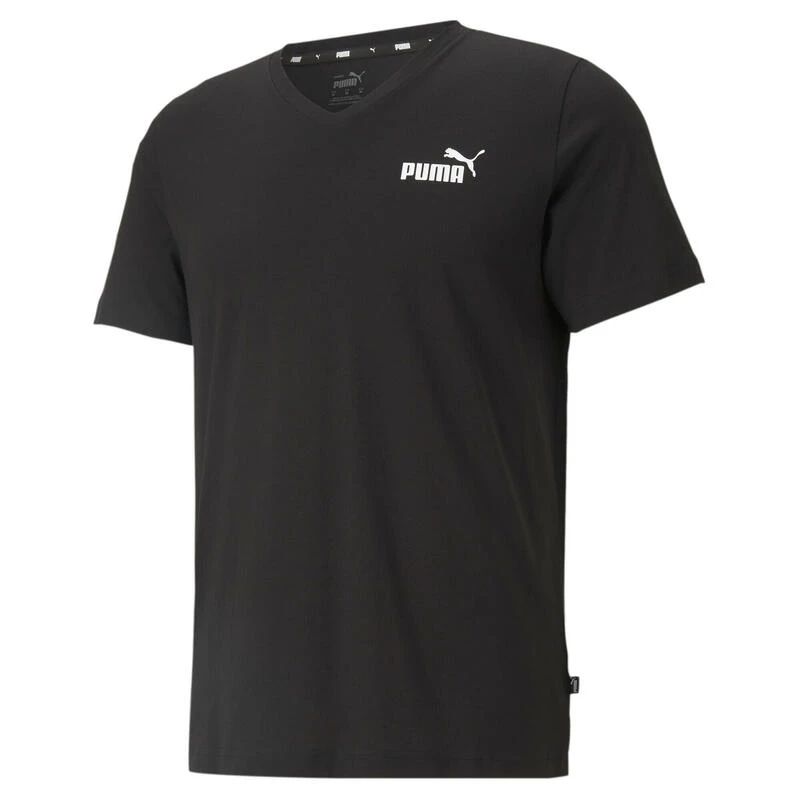 Camiseta Con Cuello En V Essentials Hombre PUMA Negro 1 Camiseta Con Cuello En V Essentials Hombre PUMA Negro