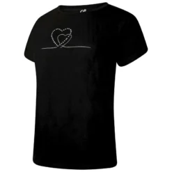 Dare 2b Camiseta Crystallize Corazón Para Mujer Negro -Equipo De Fitness camiseta crystallize corazon para mujer negro 2