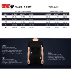 Gorilla Wear Camiseta De Manga Corta - Raleigh - Negro -Equipo De Fitness camiseta de manga corta raleigh negro 4