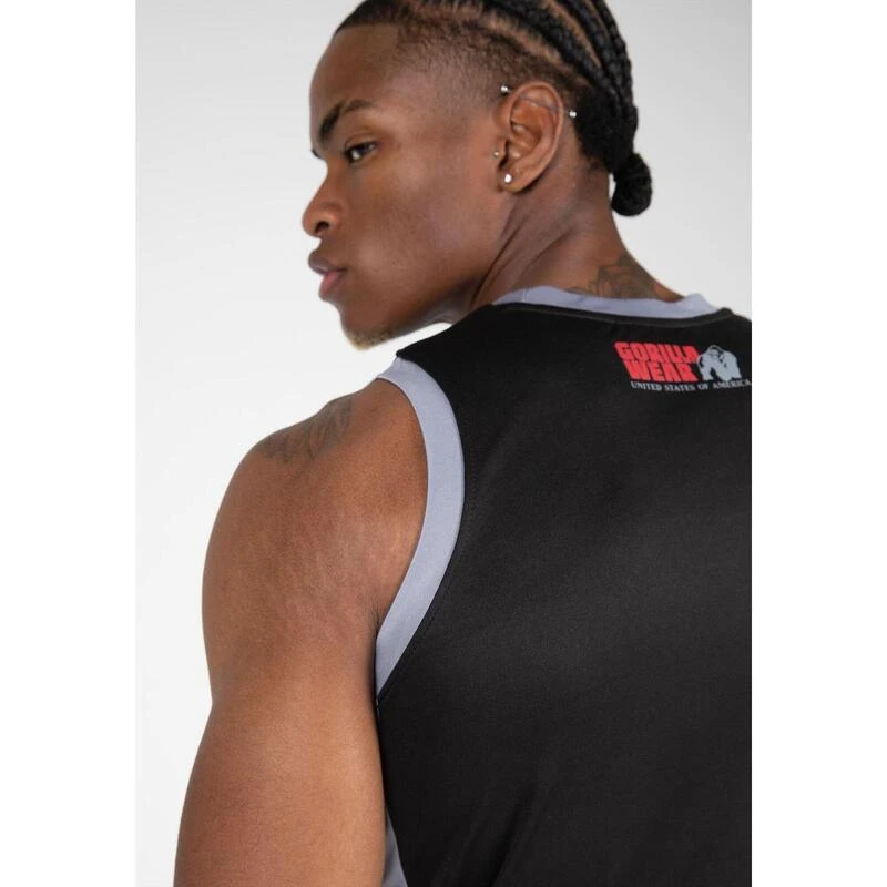 Gorilla Wear Camiseta De Tirantes Hornell Negra - Gris 5 Gorilla Wear Camiseta De Tirantes Hornell Negra - Gris - Imagen 5