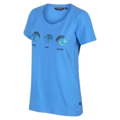 Regatta Camiseta Filandra VI Conchas Marinas Para Mujer Azul Sonic -Equipo De Fitness camiseta filandra vi conchas marinas para mujer azul sonic 2