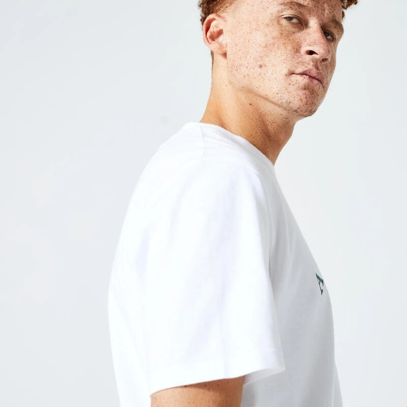 Camiseta Fitness 500 Essential Hombre Blanco Glaciar Estampado 4 Camiseta Fitness 500 Essential Hombre Blanco Glaciar Estampado - Imagen 4