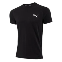 Camiseta Fitness Manga Corta Algodón Hombre Puma Negro -Equipo De Fitness camiseta fitness manga corta algodon hombre puma negro 4