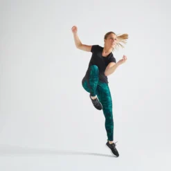 Camiseta Fitness Manga Corta Transpirable Mujer Domyos 100 Negro -Equipo De Fitness camiseta fitness manga corta transpirable mujer domyos 100 negro 4