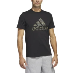Camiseta Fitness Soft Training Adidas Hombre Negro Camuflaje -Equipo De Fitness camiseta fitness soft training adidas hombre negro camuflaje 2