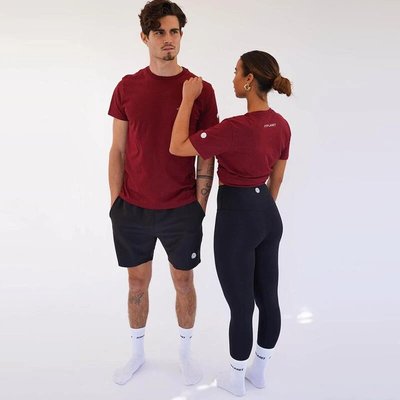 Camiseta Fitness Sostenible Manga Corta Algodón Unisex Fitplanet Seal Roja 2 Camiseta Fitness Sostenible Manga Corta Algodón Unisex Fitplanet Seal Roja - Imagen 2