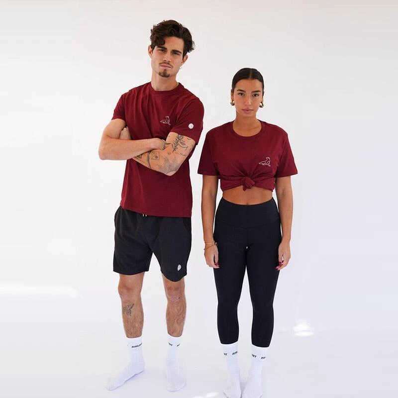 Camiseta Fitness Sostenible Manga Corta Algodón Unisex Fitplanet Seal Roja 1 Camiseta Fitness Sostenible Manga Corta Algodón Unisex Fitplanet Seal Roja