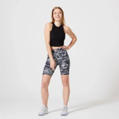 Camiseta Fitness Tirantes Crop Top Canalé 520 Mujer Negro -Equipo De Fitness camiseta fitness tirantes crop top canale 520 mujer negro 2