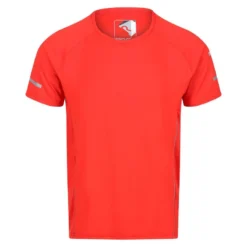 Regatta Camiseta Highton Pro Logotipo Para Hombre Rojo Fuego