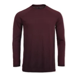 Camiseta Hombre Burdeos Sin Costuras Manga Larga 10 Camiseta Hombre Burdeos Sin Costuras Manga Larga -Equipo De Fitness camiseta hombre burdeos sin costuras manga larga 4