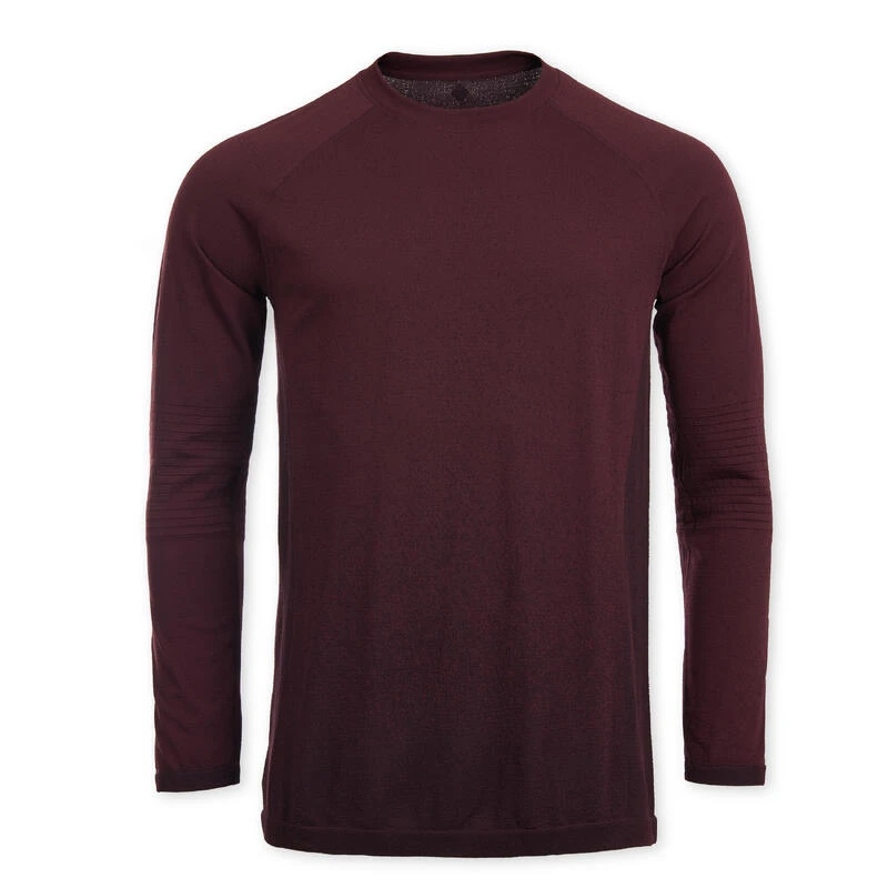 Camiseta Hombre Burdeos Sin Costuras Manga Larga 5 Camiseta Hombre Burdeos Sin Costuras Manga Larga - Imagen 5