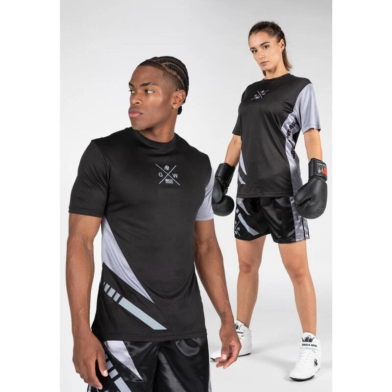 Gorilla Wear Camiseta Hornell Negra - Gris 1 Gorilla Wear Camiseta Hornell Negra - Gris