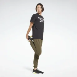 Camiseta Manga Corta Algodón Hombre Reebok Identity Big Logo Negro -Equipo De Fitness camiseta manga corta algodon hombre reebok identity big logo negro 2