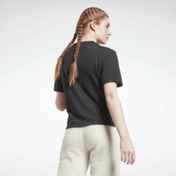 Camiseta Manga Corta Algodón Mujer Reebok MYT Negro -Equipo De Fitness camiseta manga corta algodon mujer reebok myt negro 3