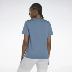 Camiseta Manga Corta Mujer Reebok Identity Floral Azul -Equipo De Fitness camiseta manga corta mujer reebok identity floral azul 3