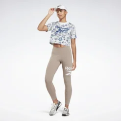 Camiseta Manga Corta Mujer Reebok Identity Floral Blanco -Equipo De Fitness camiseta manga corta mujer reebok identity floral blanco 2