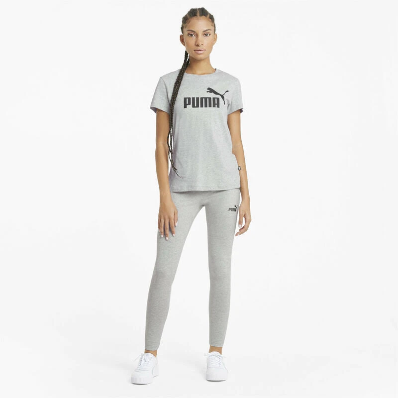 Camiseta Mujer PUMA Essentials Logo Gris 4 Camiseta Mujer PUMA Essentials Logo Gris - Imagen 4