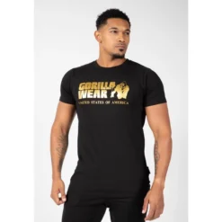 Camiseta Musculación Manga Corta Algodón Hombre GORILLA WEAR Classic Negro -Equipo De Fitness camiseta musculacion manga corta algodon hombre gorilla wear classic negro 5