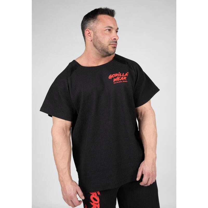 Camiseta Musculación Manga Corta Hombre GORILLA WEAR Agustine Old School Marrón 6 Camiseta Musculación Manga Corta Hombre GORILLA WEAR Agustine Old School Marrón - Imagen 6