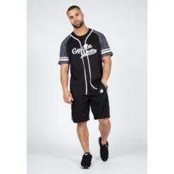 Camiseta Musculación Manga Corta Hombre GORILLA WEAR Béisbol 82 Negro -Equipo De Fitness camiseta musculacion manga corta hombre gorilla wear beisbol 82 negro 2