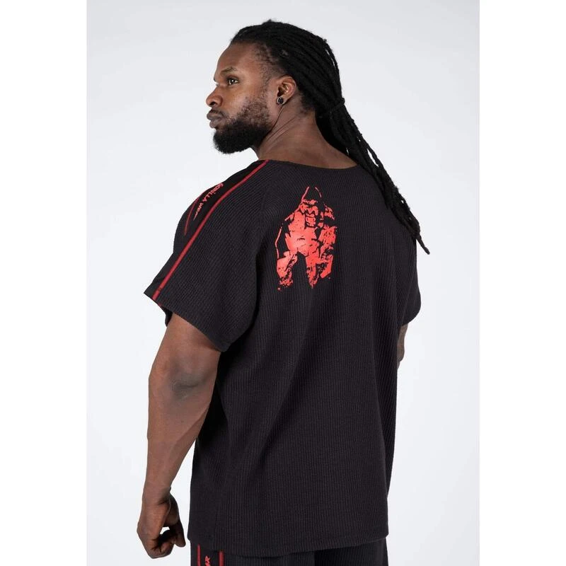 Camiseta Musculación Manga Corta Hombre GORILLA WEAR Buffalo Old School Rojo 2 Camiseta Musculación Manga Corta Hombre GORILLA WEAR Buffalo Old School Rojo - Imagen 2