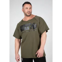 Camiseta Musculación Manga Corta Hombre GORILLA WEAR Classic Work Out Gris -Equipo De Fitness camiseta musculacion manga corta hombre gorilla wear classic work out verde