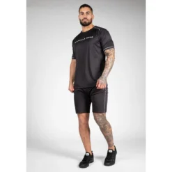 Camiseta Musculación Manga Corta Poliéster Hombre GORILLA WEAR Fremont Negro -Equipo De Fitness camiseta musculacion manga corta poliester hombre gorilla wear fremont negro 2