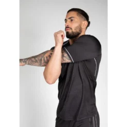 Camiseta Musculación Manga Corta Poliéster Hombre GORILLA WEAR Fremont Negro -Equipo De Fitness camiseta musculacion manga corta poliester hombre gorilla wear fremont negro 3