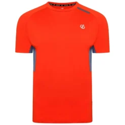 Dare 2b Camiseta Peerless II Logotipo De Reciclado Para Hombre Negro, Gris Orión -Equipo De Fitness camiseta peerless ii logotipo de reciclado para hombre salmon quemado azul