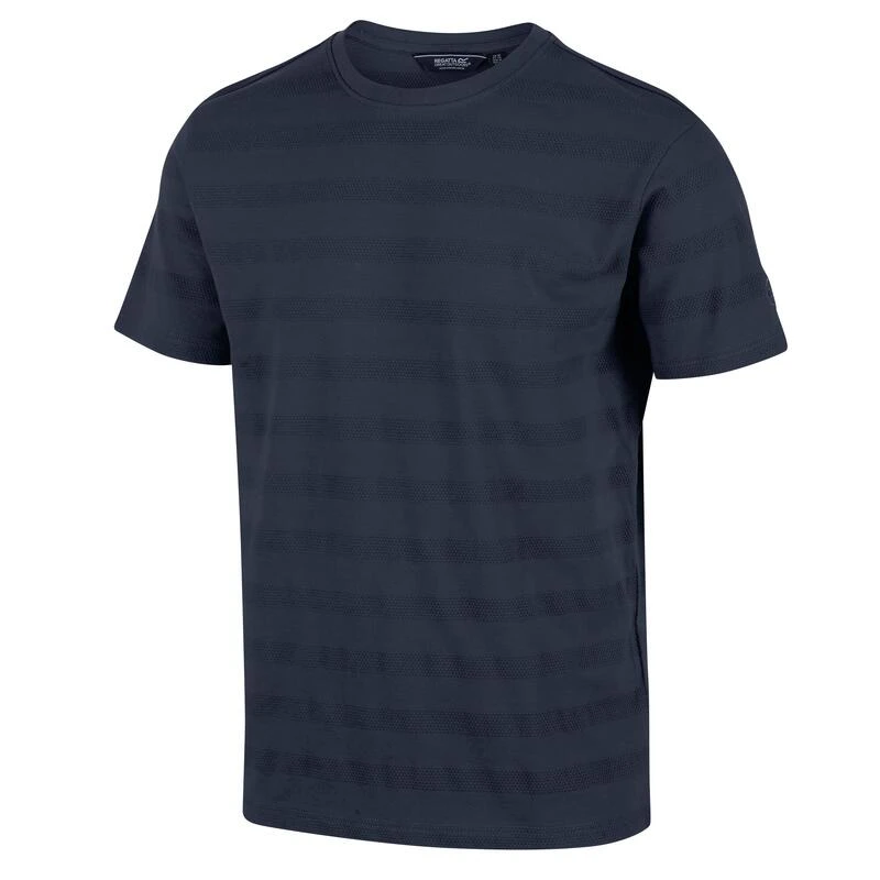 Regatta Camiseta Prestyn De Rayas Para Hombre Marino 4 Regatta Camiseta Prestyn De Rayas Para Hombre Marino - Imagen 4
