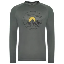 Dare 2b Camiseta Righteous II De Reciclado De Manga Larga Para Hombre Verde Pato