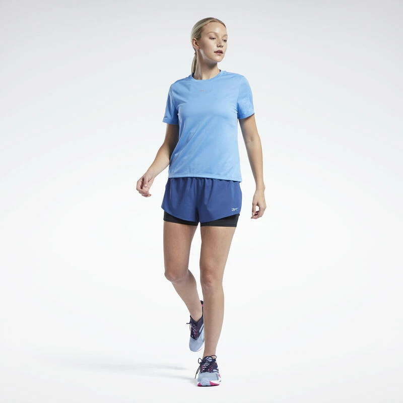 Camiseta Running Manga Corta Speedwick Mujer Reebok Azul 4 Camiseta Running Manga Corta Speedwick Mujer Reebok Azul - Imagen 4