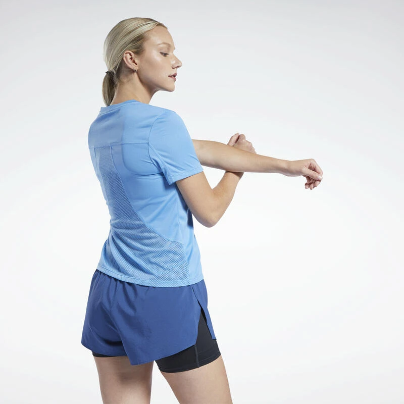 Camiseta Running Manga Corta Speedwick Mujer Reebok Azul 5 Camiseta Running Manga Corta Speedwick Mujer Reebok Azul - Imagen 5