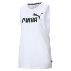 Camiseta Sin Mangas Mujer PUMA Cut Off Essentials Logo Negro -Equipo De Fitness camiseta sin mangas mujer puma cut off essentials logo blanco