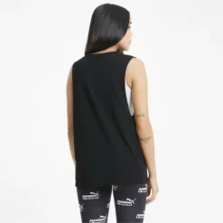 Camiseta Sin Mangas Mujer PUMA Cut Off Essentials Logo Negro -Equipo De Fitness camiseta sin mangas mujer puma cut off essentials logo negro 2