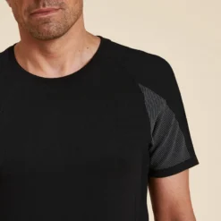 Camiseta Yoga Hombre Negro Sin Costuras Segunda Piel 10 Camiseta Yoga Hombre Negro Sin Costuras Segunda Piel -Equipo De Fitness camiseta yoga hombre negro sin costuras segunda piel 4